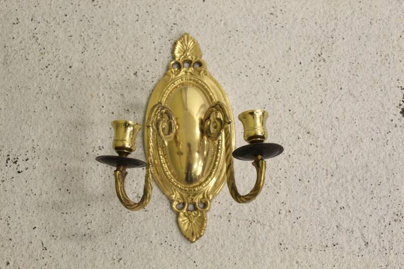 Vintage brass wall sconce