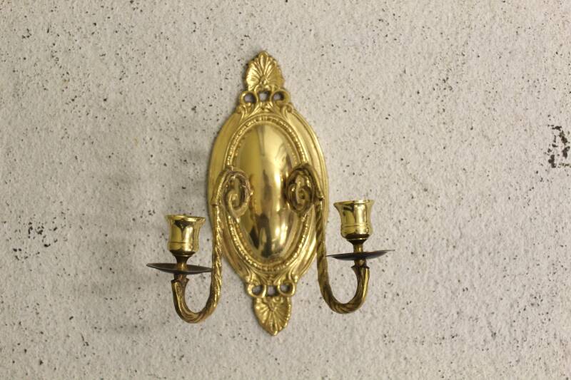 Vintage brass wall sconce