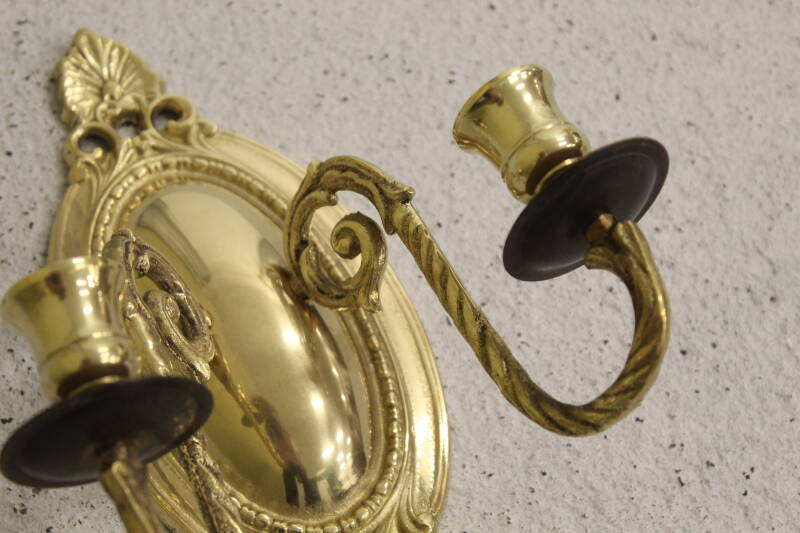 Vintage brass wall sconce