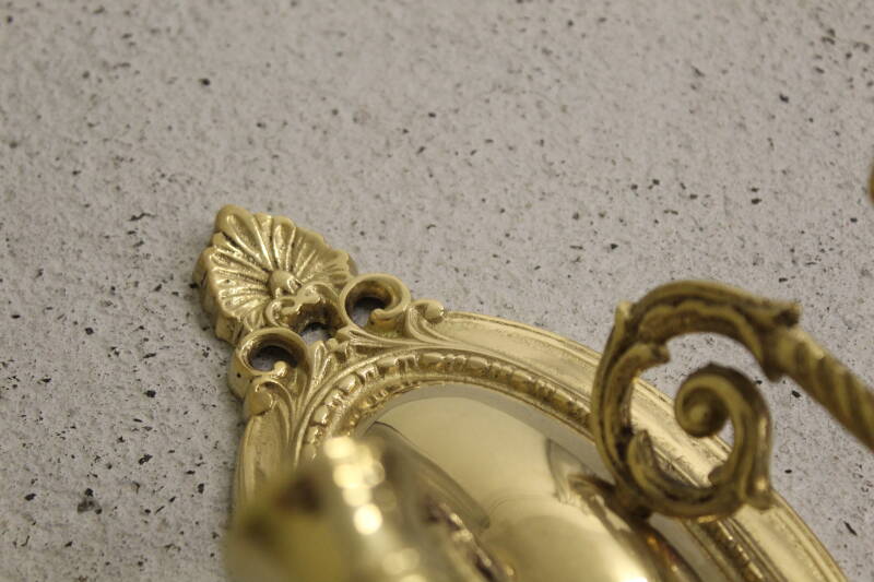 Vintage brass wall sconce