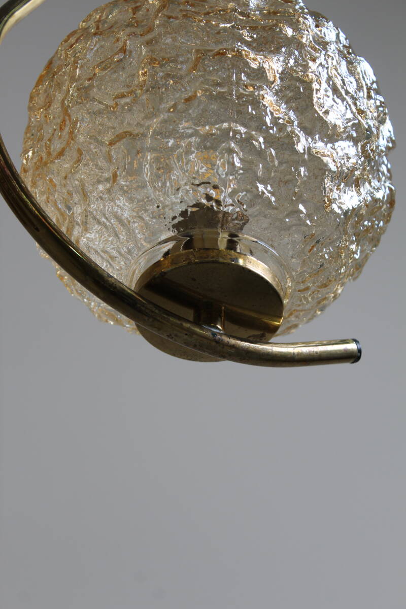 Vintage pendant lamp Richard Essig - 3-armed, brass 1970s | 01363