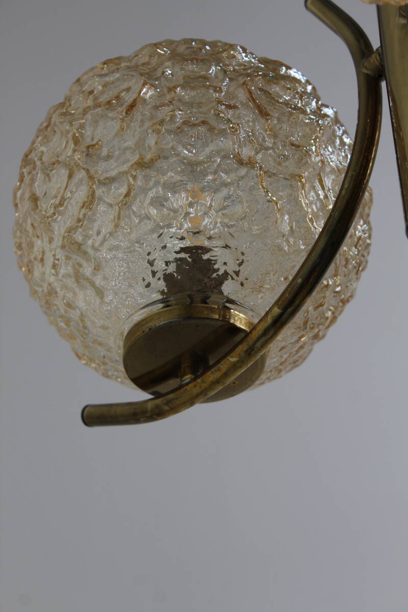 Vintage pendant lamp Richard Essig - 3-armed, brass 1970s | 01363