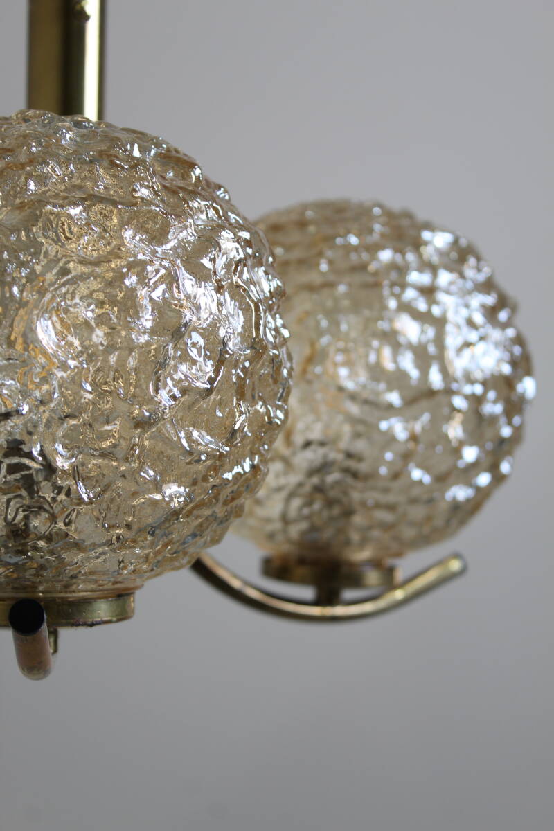 Vintage pendant lamp Richard Essig - 3-armed, brass 1970s | 01363