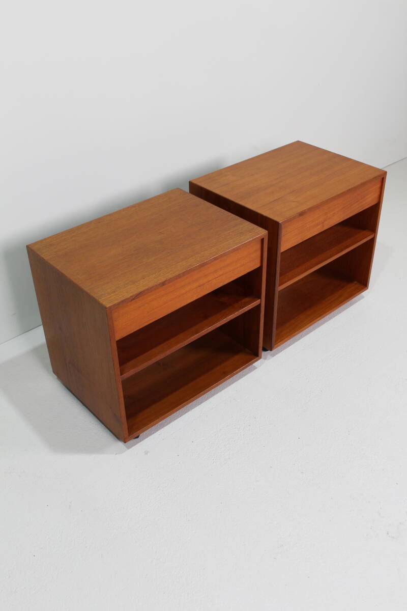 Vintage set kastjes, nachtkastjes - teak, jaren '60