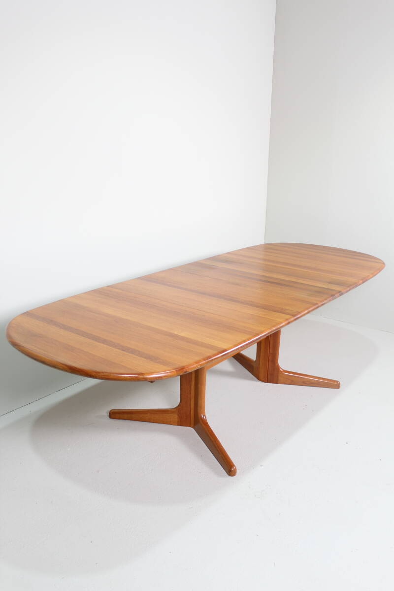 Vintage uitschuifbare eettafel, Deens design - ovaal, jaren '60 | 01449