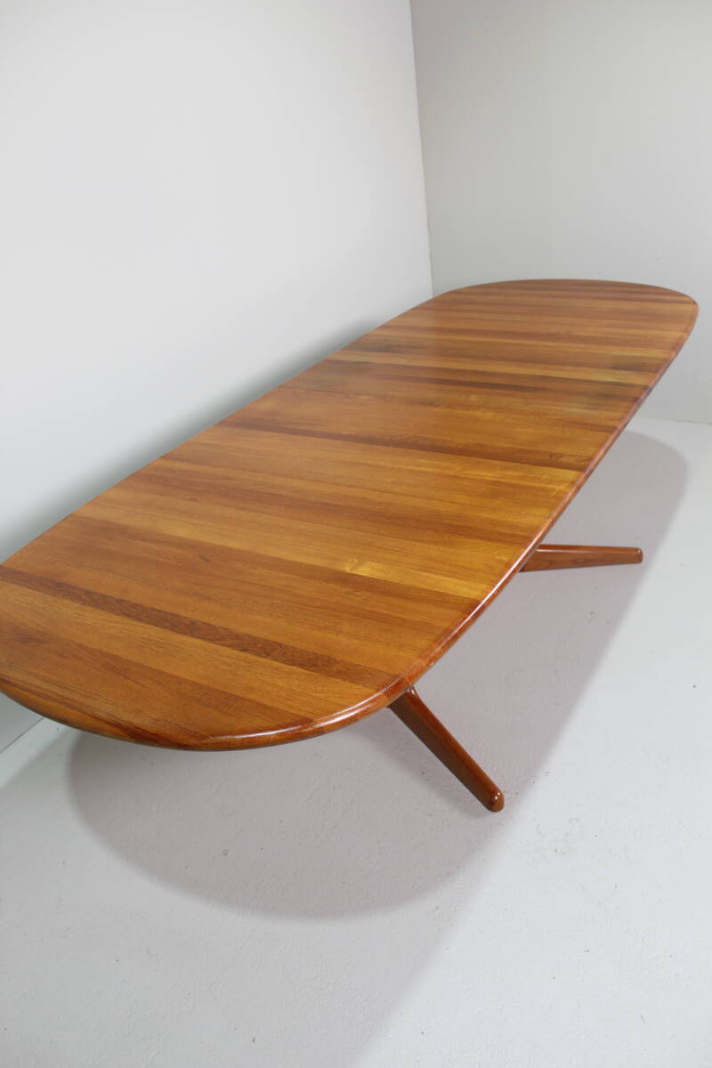 Vintage uitschuifbare eettafel, Deens design - ovaal, jaren '60 | 01449