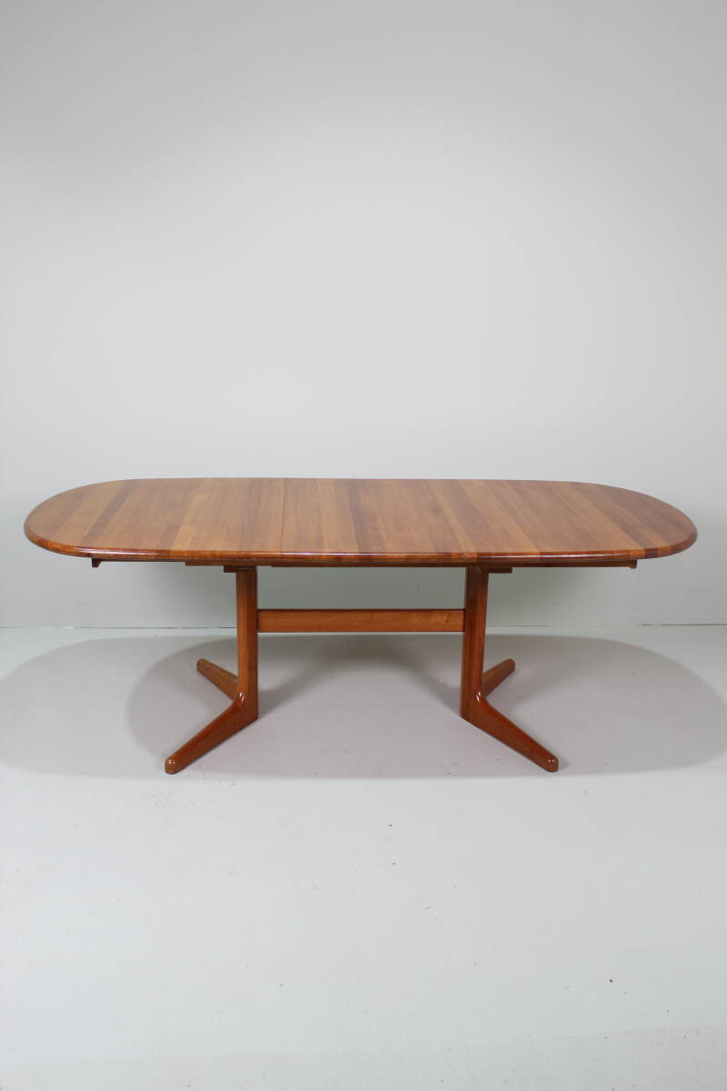 Vintage uitschuifbare eettafel, Deens design - ovaal, jaren '60 | 01449