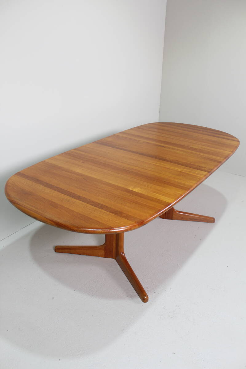 Vintage uitschuifbare eettafel, Deens design - ovaal, jaren '60 | 01449