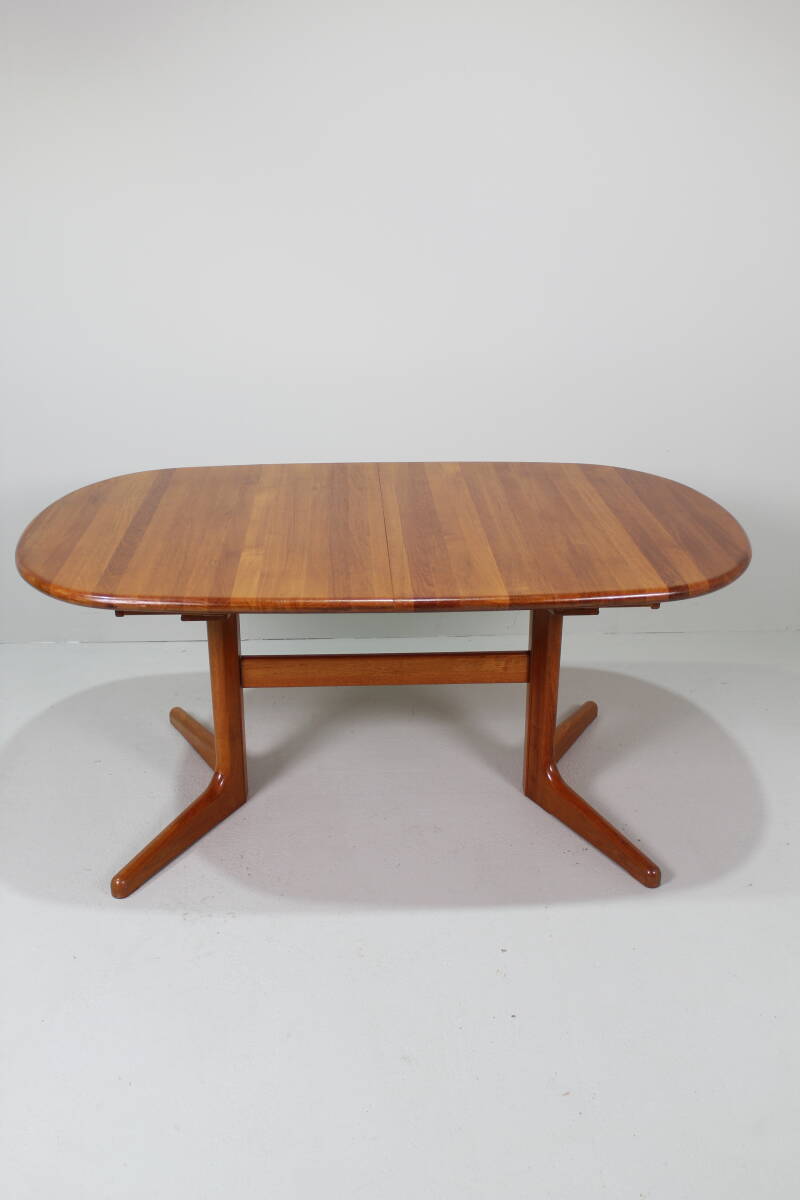 Vintage uitschuifbare eettafel, Deens design - ovaal, jaren '60 | 01449