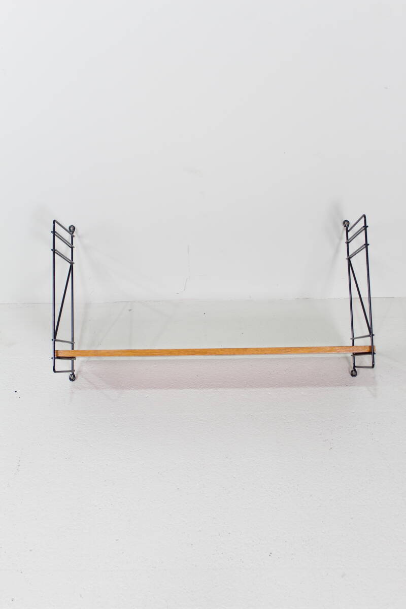 Vintage wooden wall shelf, wall rack – 60s | 01387