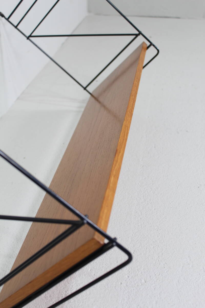 Vintage wooden wall shelf, wall rack – 60s | 01387