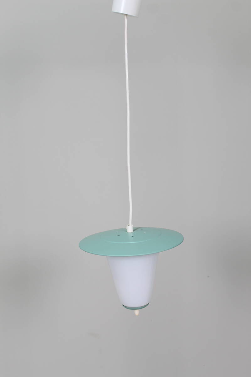 Vintage lamp, hanglamp - mintgroen, jaren '50 stijl