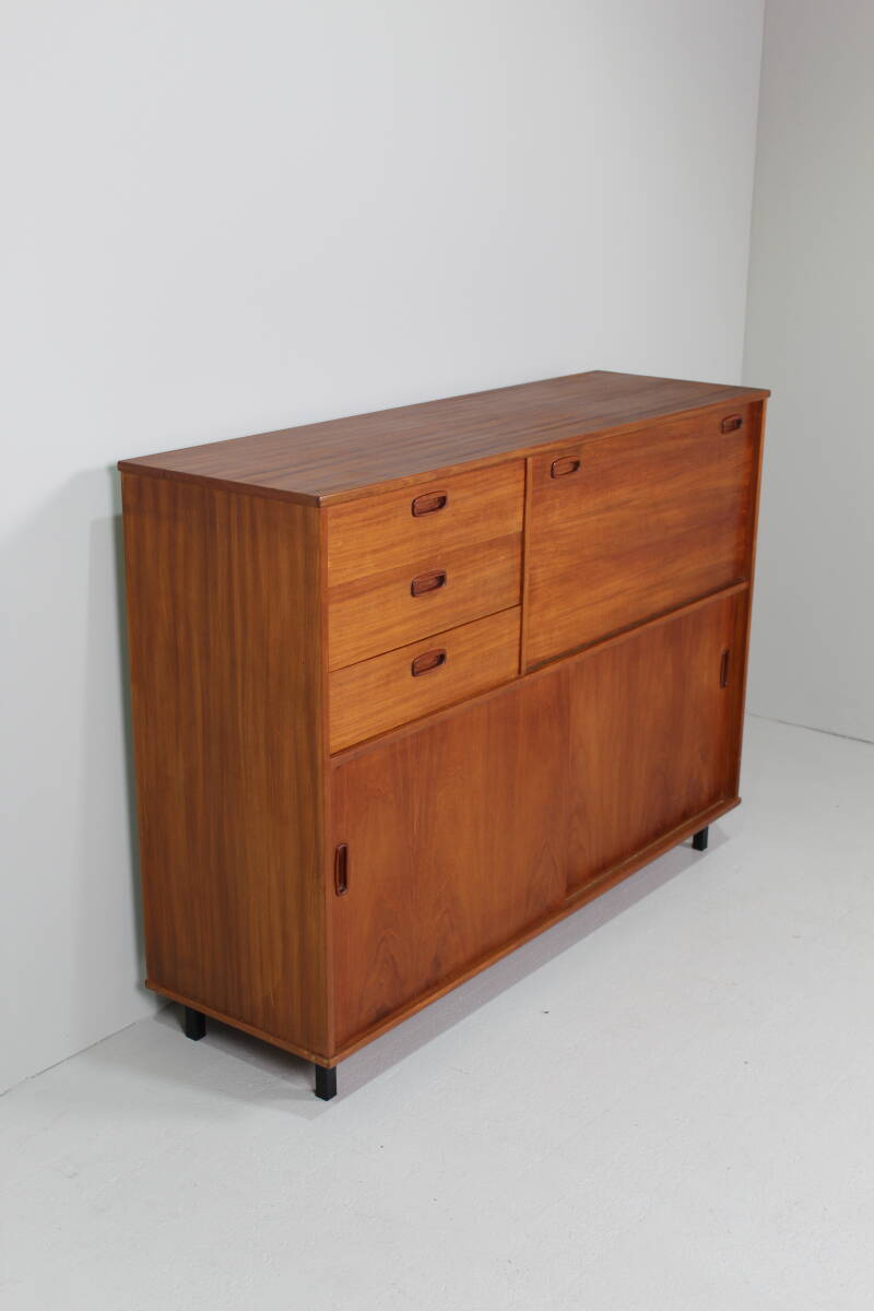 Vintage wandkast, sideboard, - jaren '60, teak | 01484