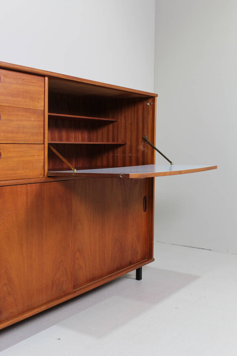 Vintage wandkast, sideboard, - jaren '60, teak | 01484
