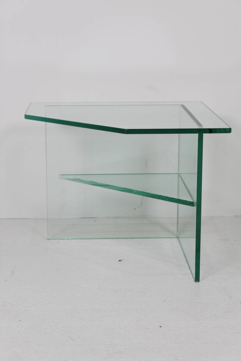 Vintage Beistelltisch, Ecktisch Glas | 01499