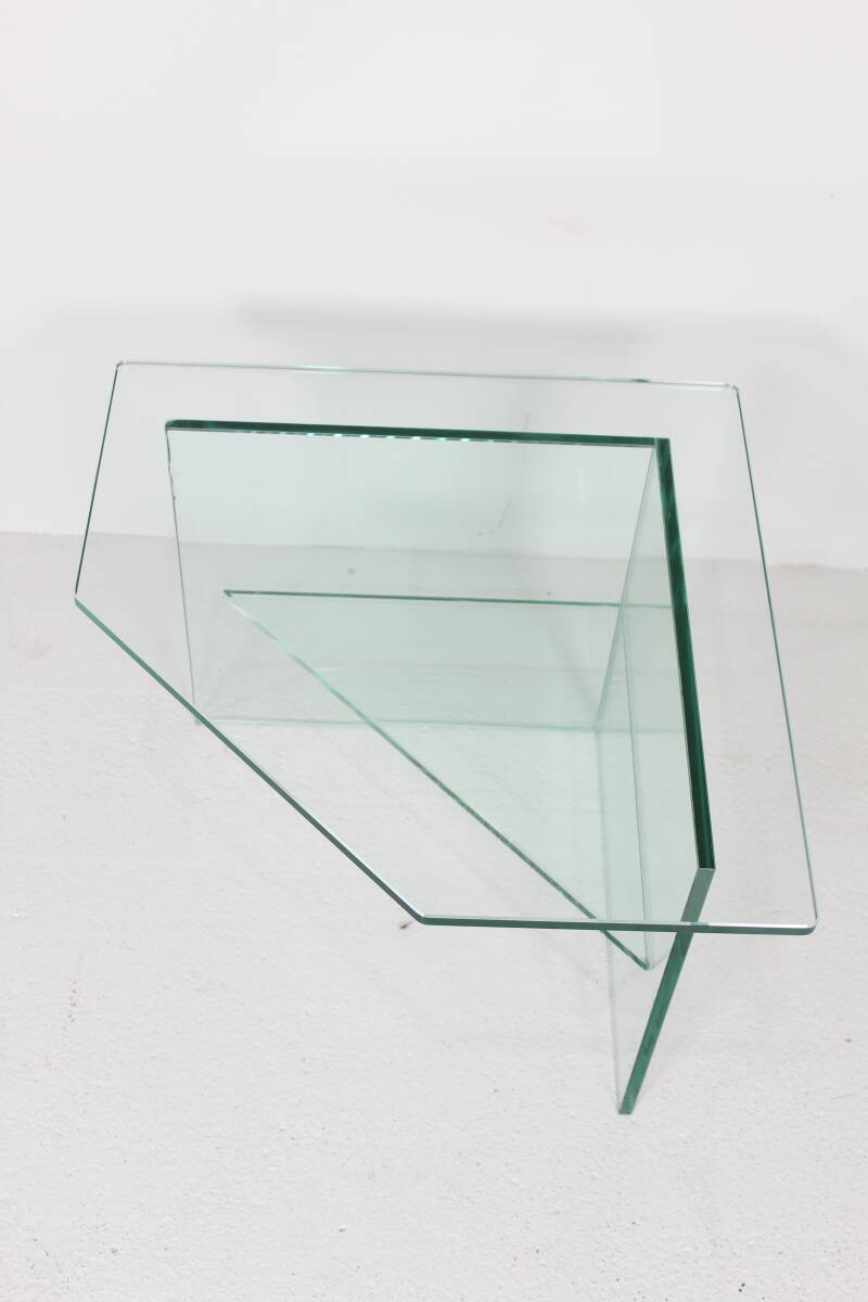 Vintage Beistelltisch, Ecktisch Glas | 01499