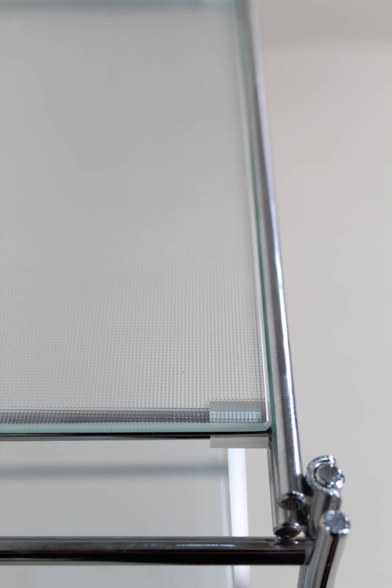 Vintage Vitrine, Wandregal, Standregal - Chrom, Glas | 01523