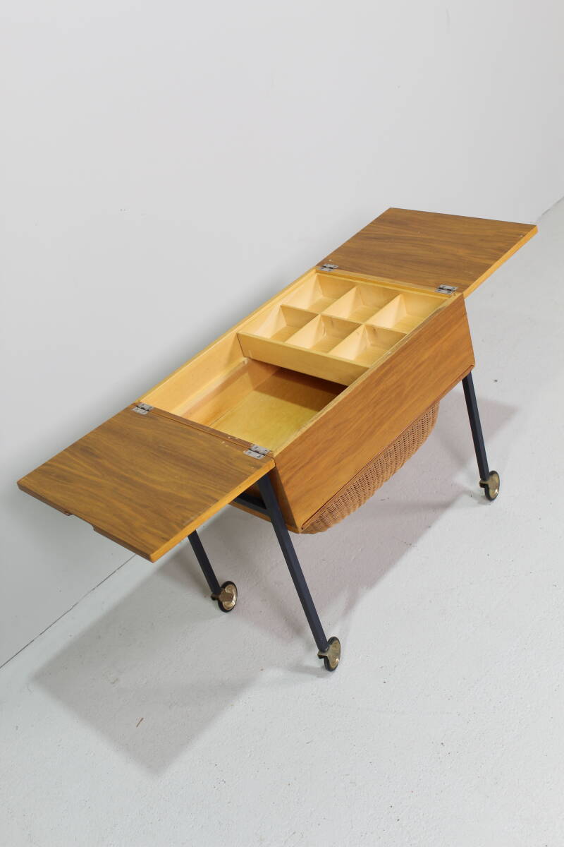 Vintage Zweeds naaikastje, bijzettafel | 01533