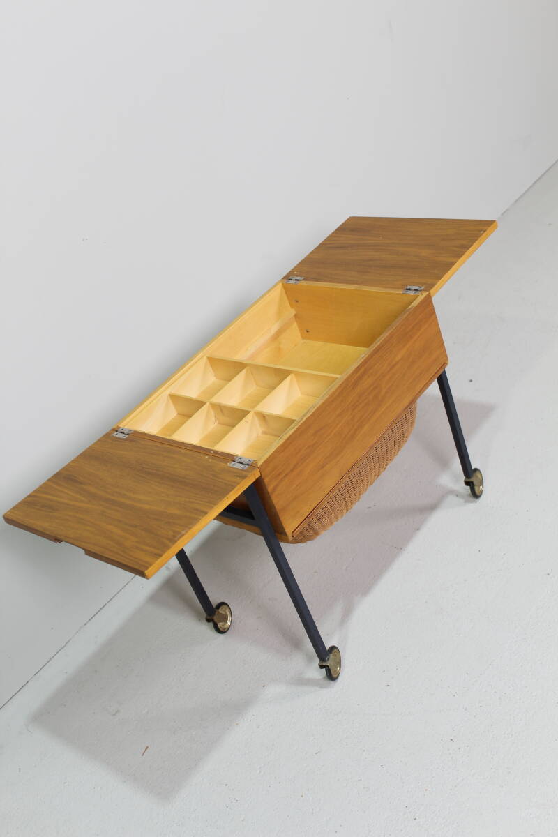 Vintage Zweeds naaikastje, bijzettafel | 01533
