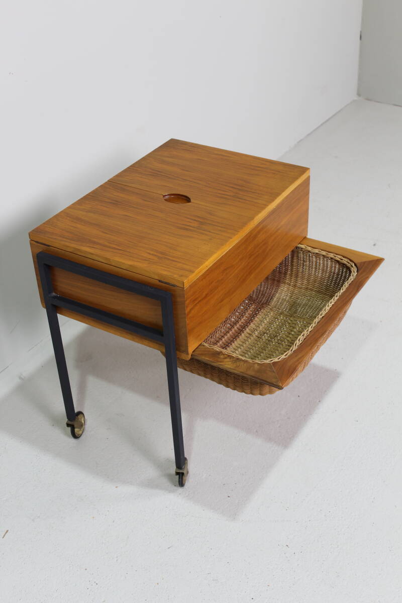 Vintage Zweeds naaikastje, bijzettafel | 01533