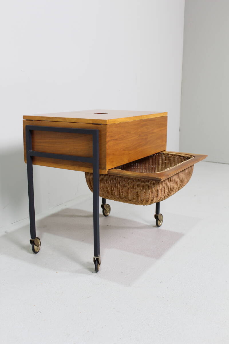 Vintage Zweeds naaikastje, bijzettafel | 01533