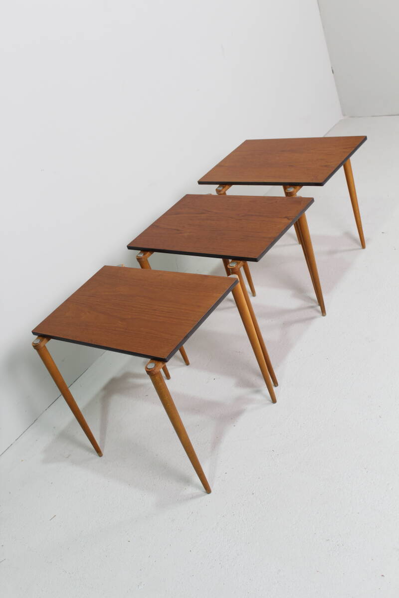 Vintage Duits Design mimiset, bijzettafels - Opal, jaren '60