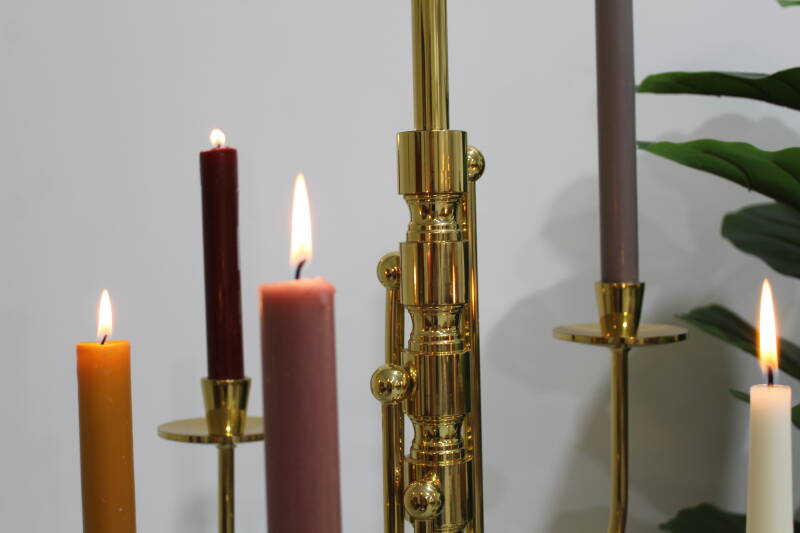 Vintage Kerzenständer, Standleuchter - Messing | 00967