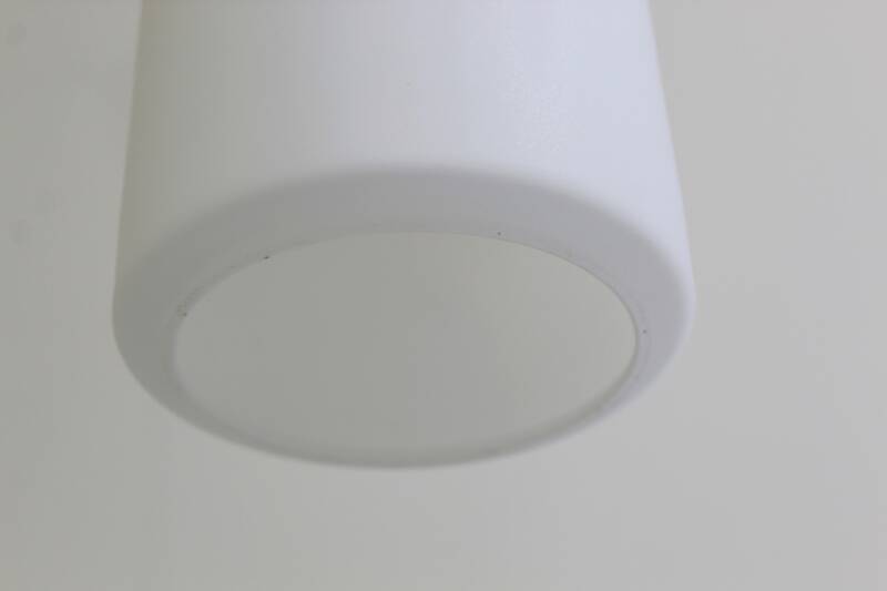 Vintage pendant lamp opal glass white - Glashutte Limburg 70s | 01033