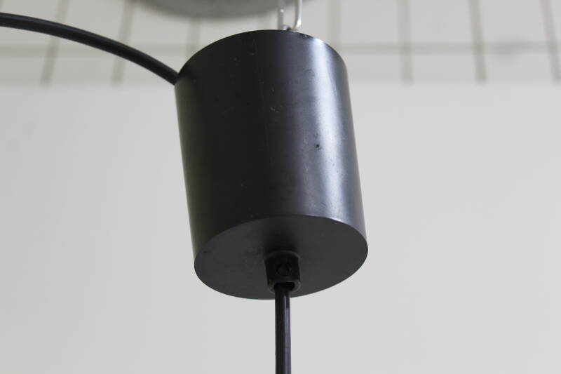 Vintage pendant lamp opal glass white - Glashutte Limburg 70s | 01033