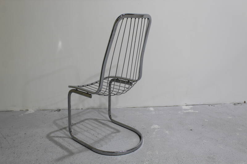 4x Vintage-Esszimmerstühle, Drahtstühle Gastone Rinaldi – italienisches Design | 01028