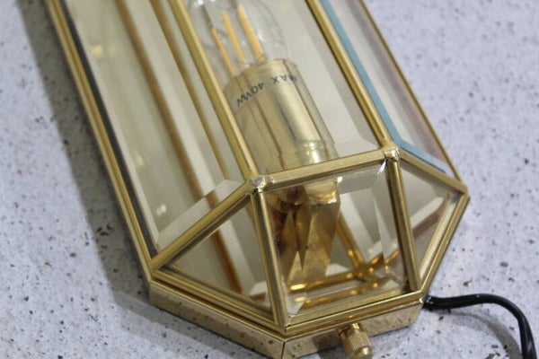 Vintage Wandlampe - Messing, 70er | 01039