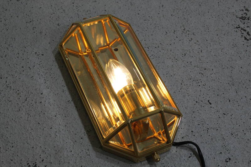 Vintage wandlamp - messing, jaren '70 | 01039 — zonder snoer