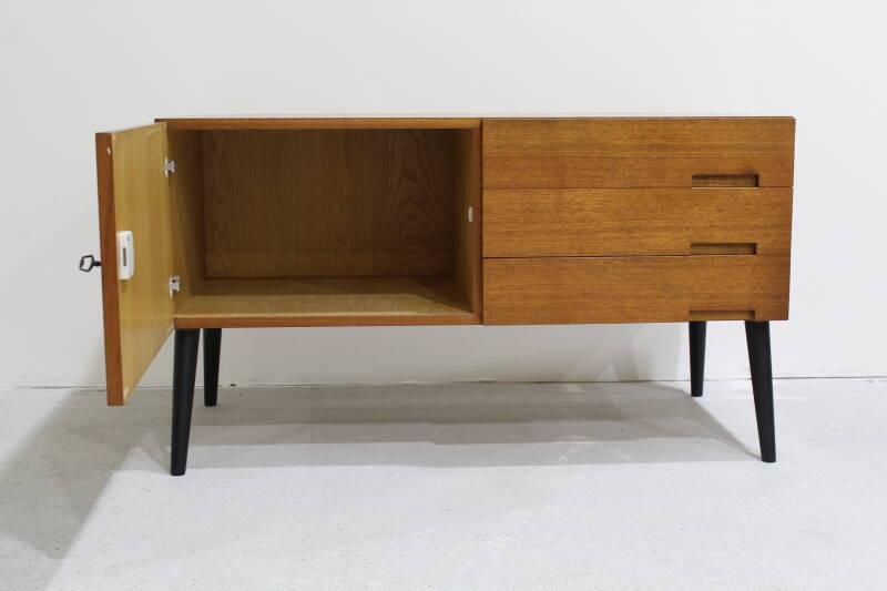 Vintage tv-meubel, ladekast, dressoir - Friedrich A. Flamme F.A.F. jaren '60 | 01046