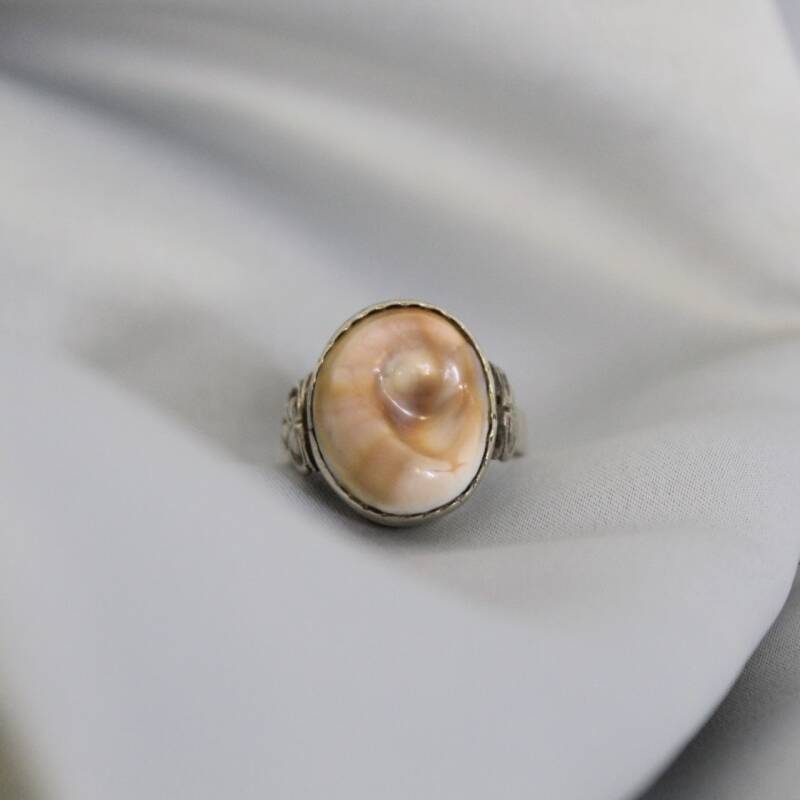 Vintage silver ring, eye of St. Lucia