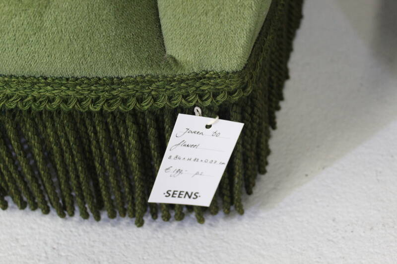 Vintage fauteuil green velvet