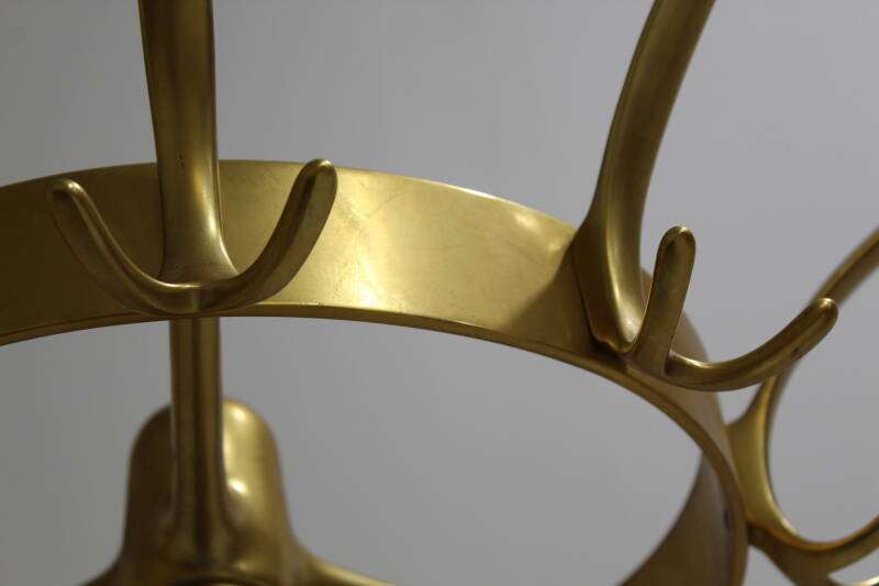 Vintage standing coat rack, wardrobe - brass | 01106