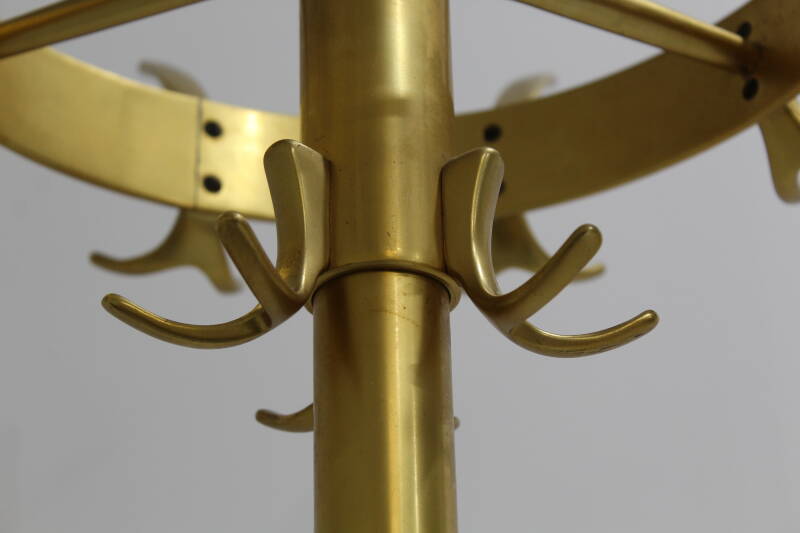 Vintage standing coat rack, wardrobe - brass | 01106