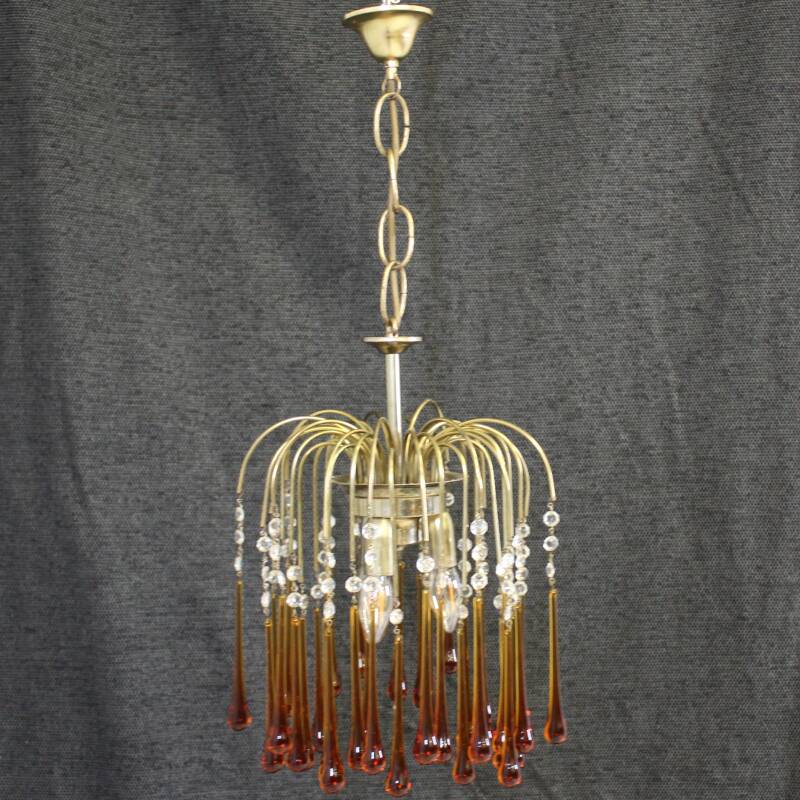 Vintage teardrop lamp - amber