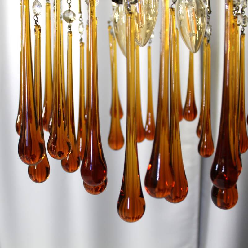 Vintage teardrop lamp - amber