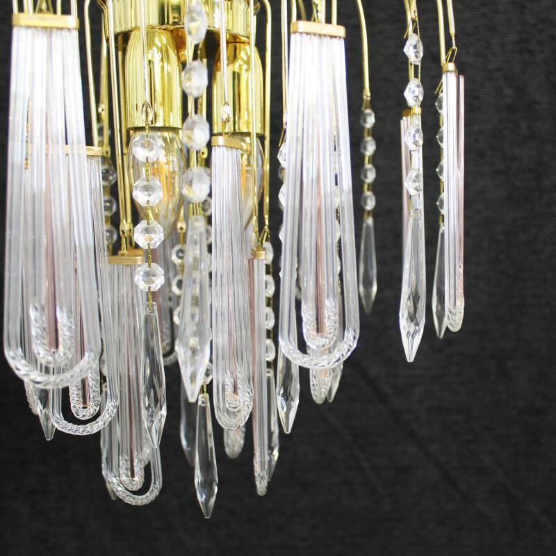 Vintage teardrop lamp - transparent/pink