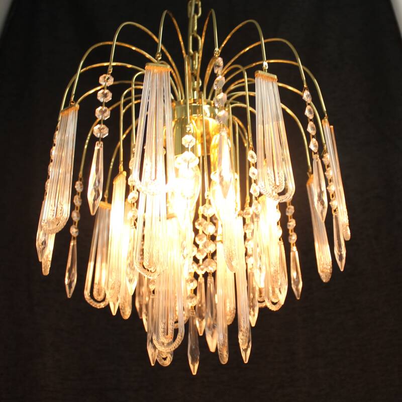 Vintage teardrop lamp - transparent/pink
