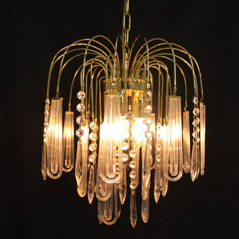 Vintage teardrop lamp - transparent/pink