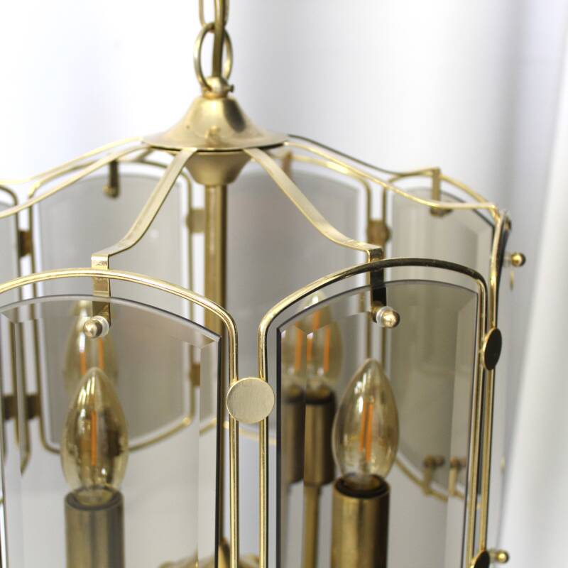 Vintage smoked glass lamp