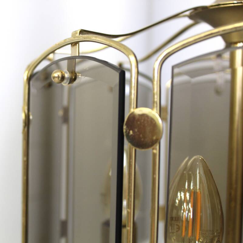 Vintage smoked glass lamp