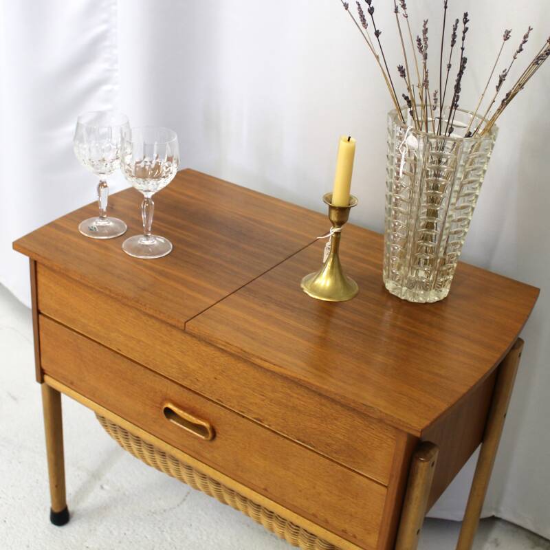 Vintage Swedish sewing cabinet, side table