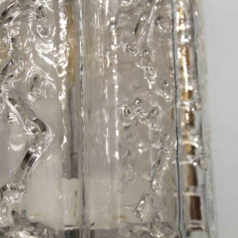 Vintage DORIA wandlamp - iced glass
