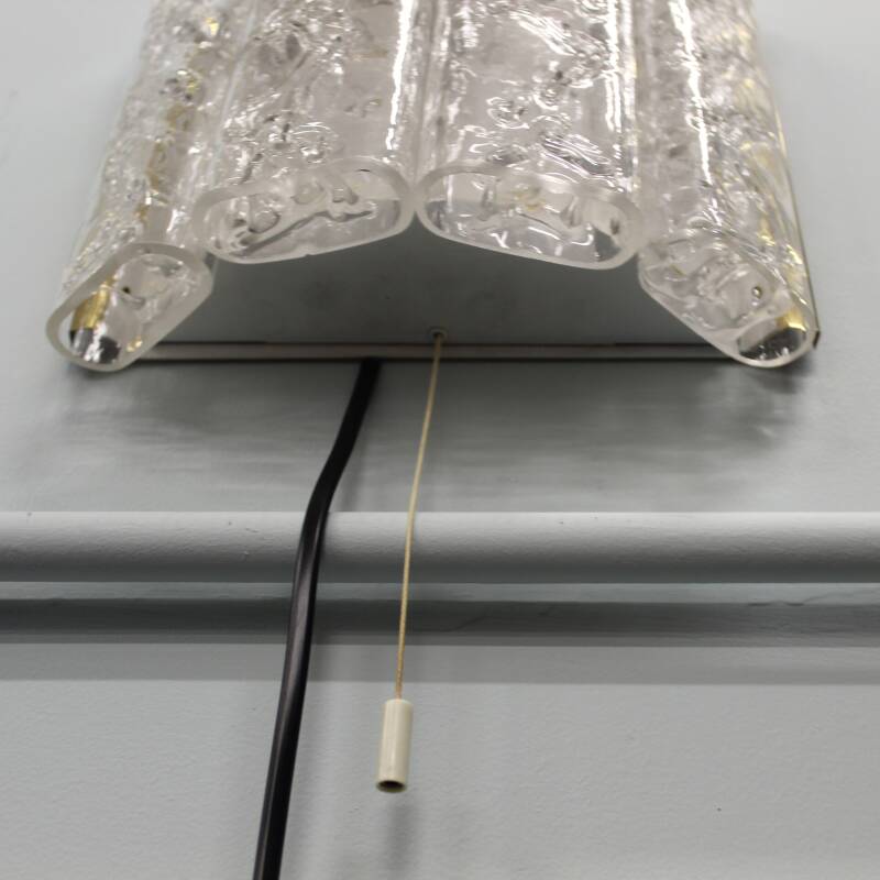 Vintage DORIA wandlamp - iced glass