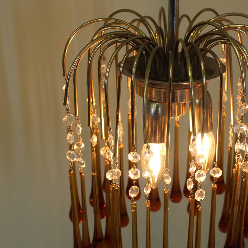 Vintage teardrop lamp - amber
