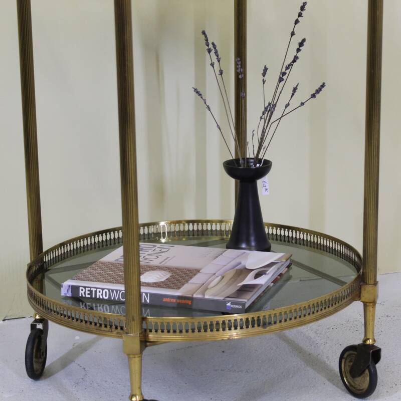 Vintage 1950s bar cart, serving trolley
