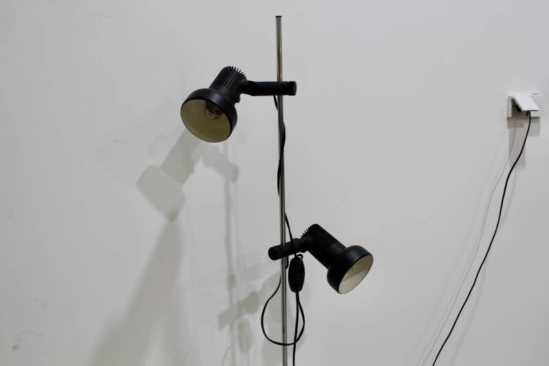Vintage floor lamp, black - 60s | 01206